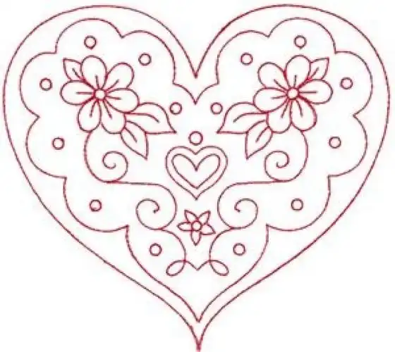 [转载]心形刺绣图