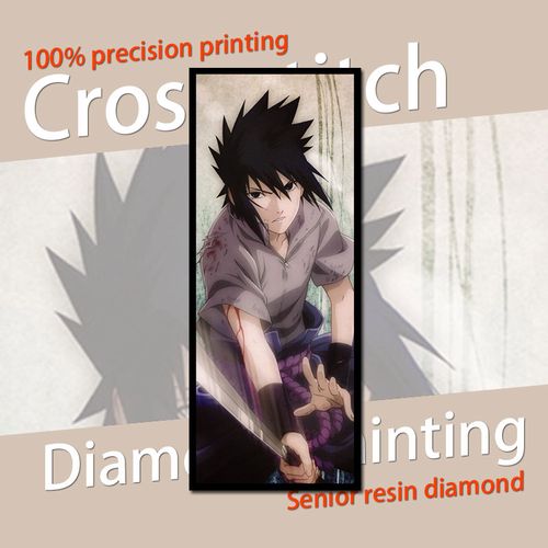 【新品】动漫周边火影忍者十字绣钻石画宇智波佐助 二少 非成品
