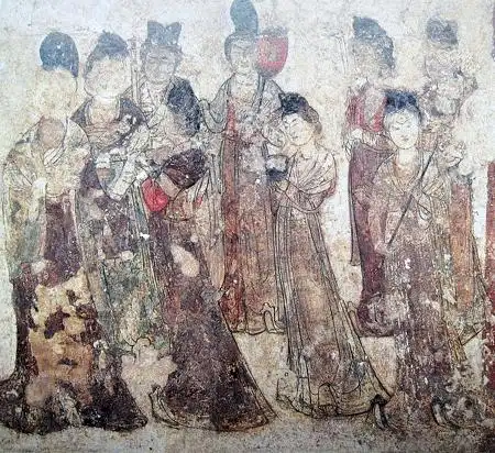 永泰公主墓宫女图