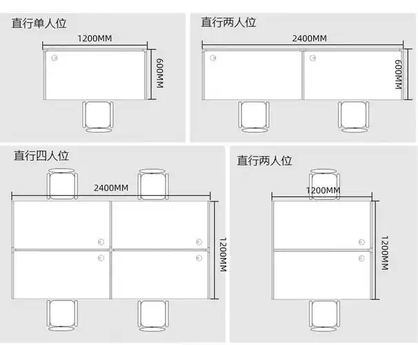 百媛深圳四人位职员办公桌椅组合简约现代办公室工位员工办公桌2人4人