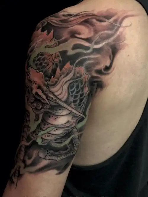 由龙作品麒麟纹身