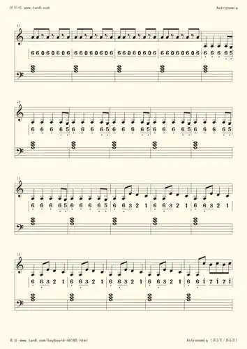 电子琴谱astronomia黑人抬棺定制伴奏