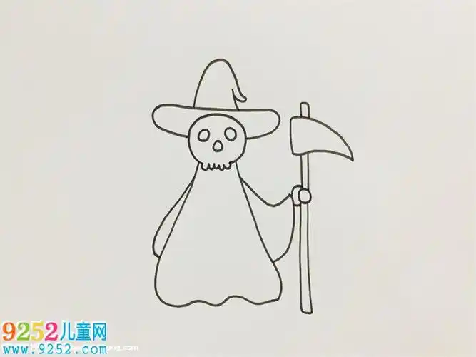 死神简笔画教程 - 9252儿童网