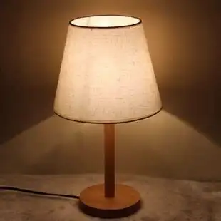 床头灯 北欧宜家简约卧室床头灯 可调节原木质小台灯 现代简约温馨