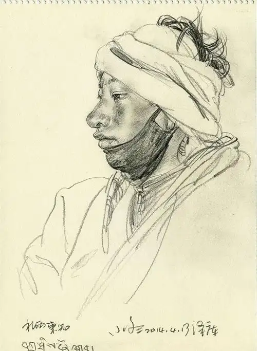 艺推于小冬速写作品欣赏