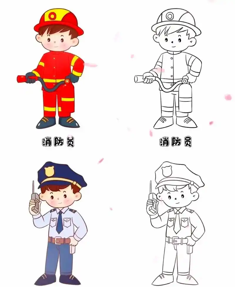 职业人物简笔画大全