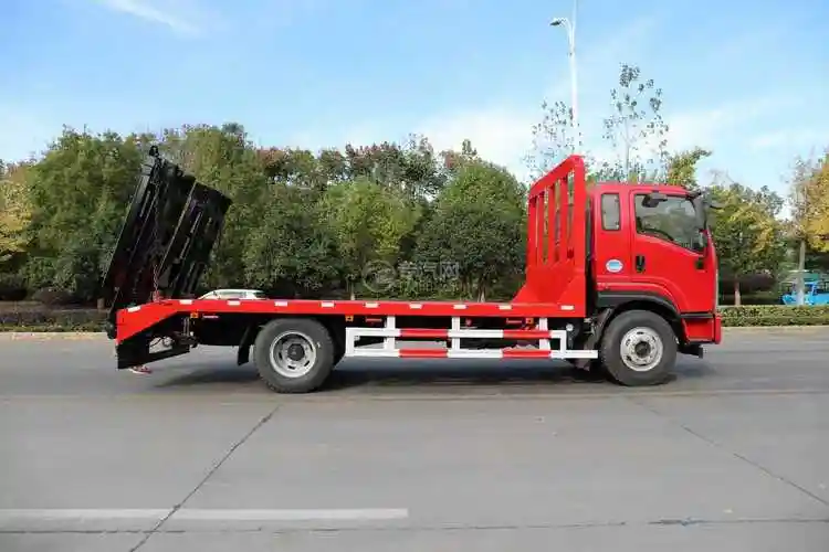 陕汽轩德x9单桥45米国六平板运输车侧面图