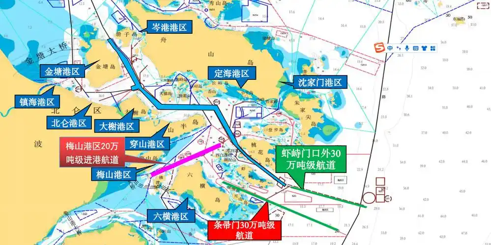 宁波舟山港条帚门30万吨级航道工程将开工建设