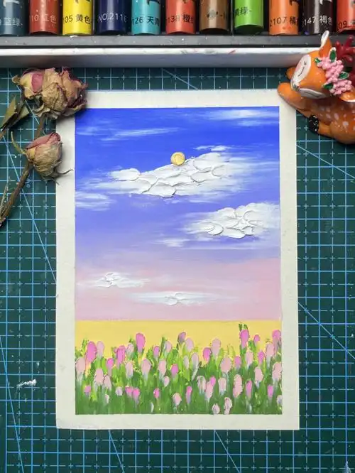 油画棒风景画新手入门