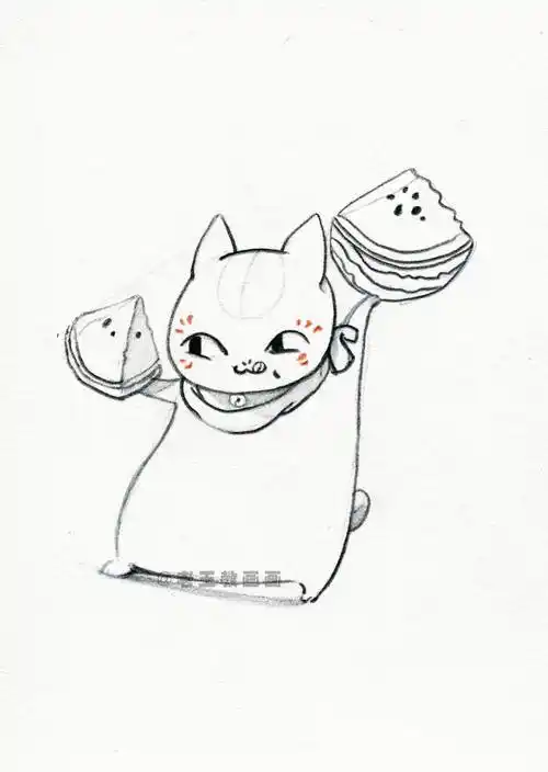 教你画夏目的猫咪老师 · 简笔画教程
