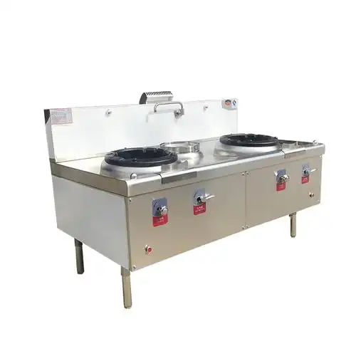 厂家直销工程款商用双炒单温灶节能灶工程静音灶批发