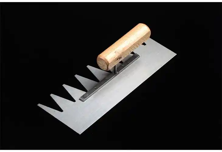 定做猛钢带齿抹泥刀泥瓦匠瓷砖抹泥板瓦工抹灰刀锯齿抹子贴地做工精良
