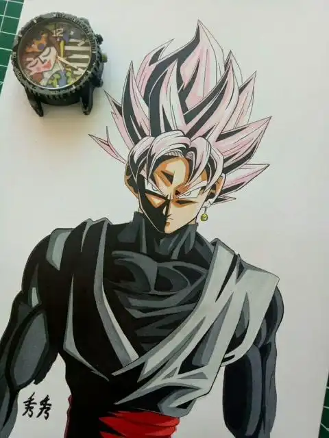 纯马克笔手绘黑悟空过程图