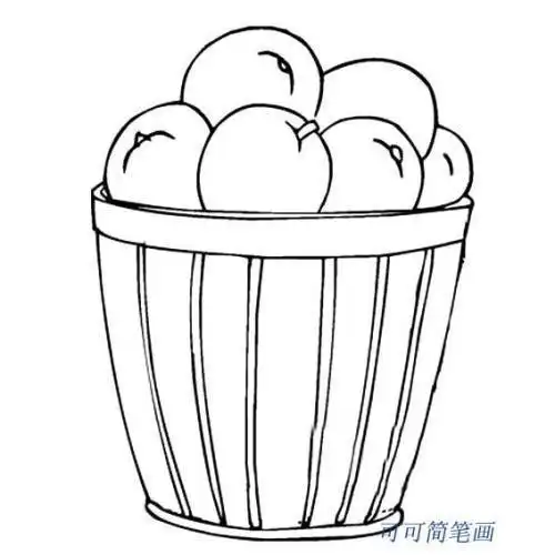幼儿简笔画水果筐的画法