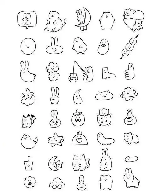 100种可爱简笔画图片 100种可爱简笔画图片明亮 简笔画图片大全-普车