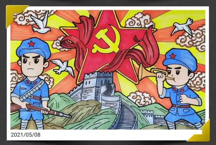 建党节的画建党节的画怎么画简便方法