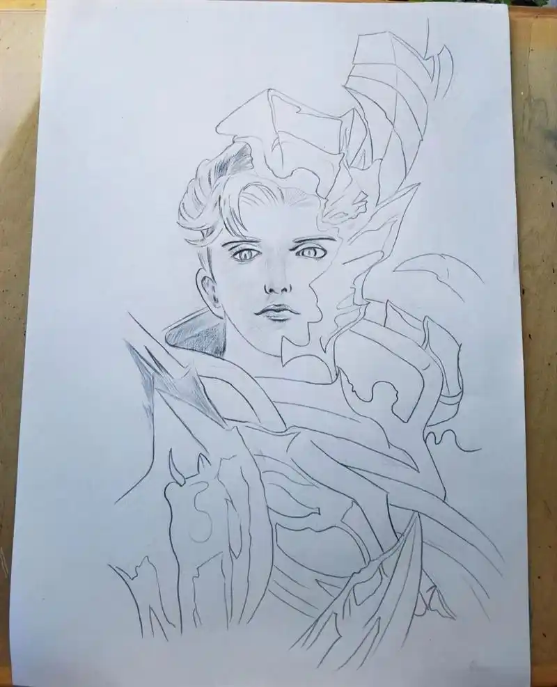 王者荣耀手绘凯 画了个凯爹