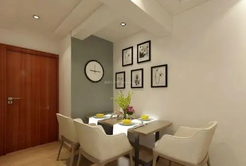简约小户型餐厅墙面装饰画装修效果图片