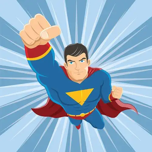 设定女超人9个不同的姿势