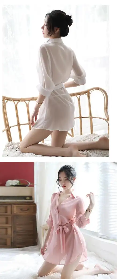 情趣内衣睡衣情绪制服诱惑性趣透明衣服装激情套装蕾丝挑逗 白雪纺精