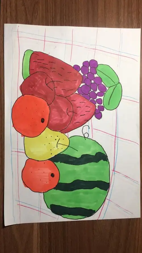 焦作市山阳区焦东路小学二年级美术《重重叠叠》作业展