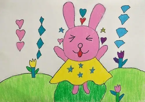 《可爱的小兔子》/儿童书画作品《可爱的小兔子》欣赏_中国少儿美术