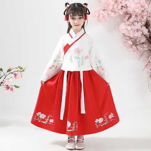 女童汉服襦裙中国国风表演演出服小女孩汉元素古装儿童演出服