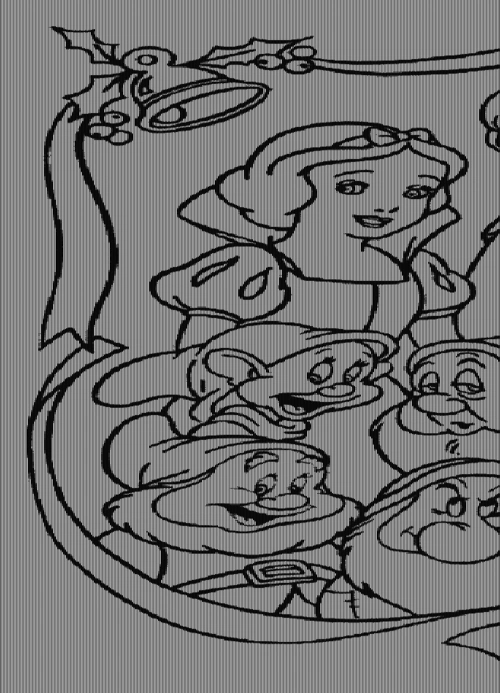 白雪公主填色画