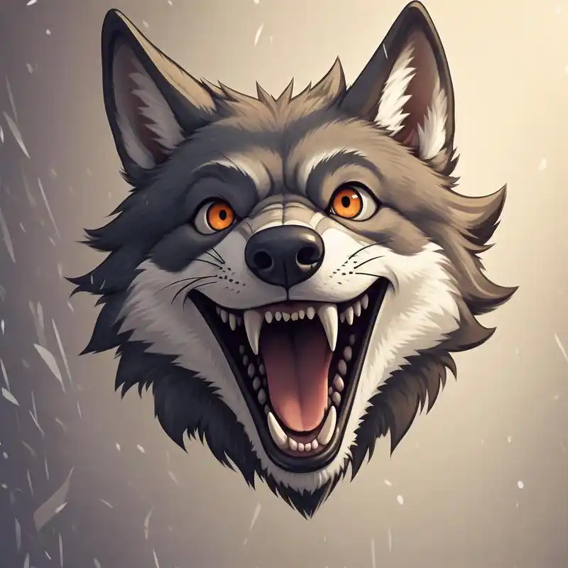 卡通风格的灰太狼头像9299