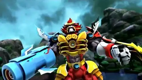 猪猪侠对抗魔龙王,变身成五灵王