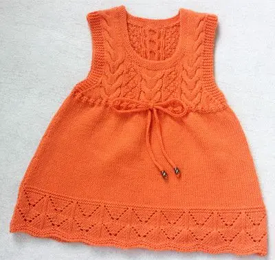 纯手工编织婴幼儿女童连体羊毛线裙春秋无袖马夹毛衣背心裙