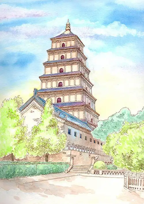 手绘西安 - 原创作品 - 站酷(zcool)