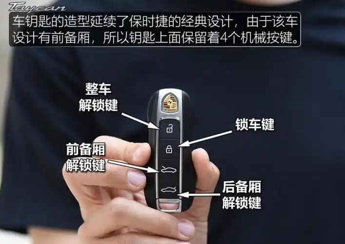 保时捷taycan钥匙功能图解|保时捷taycan车钥匙功能使用说明 - 有车