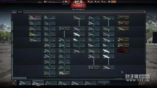 战争雷霆毛服141版本各国战机科技树