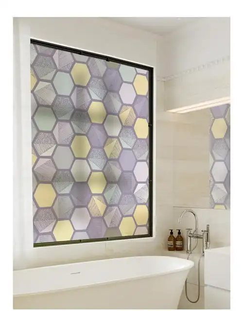 五十夜创意几何磨砂玻璃贴画厨房窗户贴纸防窥浴室卫生间装饰玻璃门
