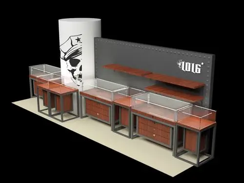 专业设计定制 精品宝石玉器展示柜 欧美风 珠宝专柜装展柜出口