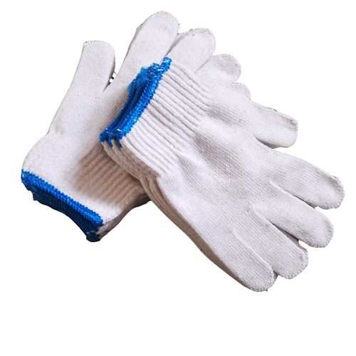 线手套加厚耐磨棉线手套工作劳动尼龙手套工地修车白色纱手套劳保-乐