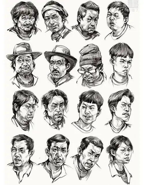 100张简单速写人物高清图线描,100张速写人物临摹图简单