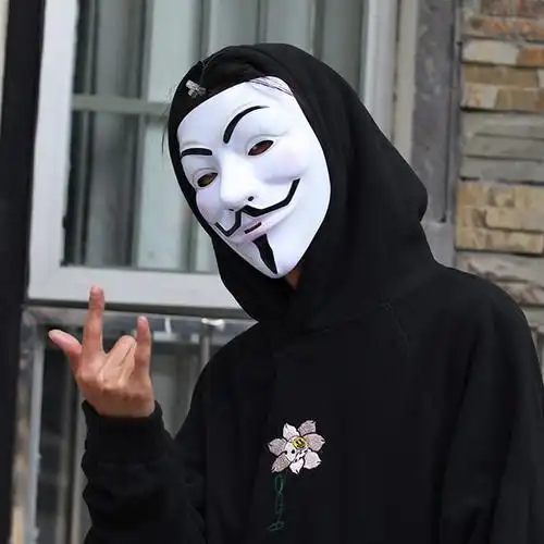 v字仇杀队面具全脸男万圣节成人cos化妆舞会派对搞怪假面pvc面具