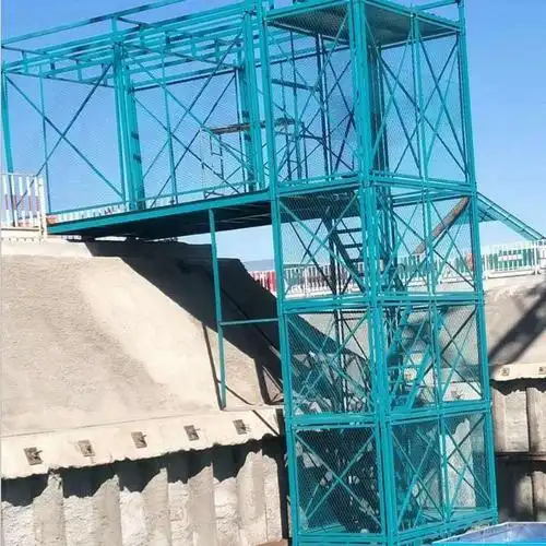 厂家直供安全梯笼桥梁施工框架式梯笼基坑马道组装式安全梯笼爬梯