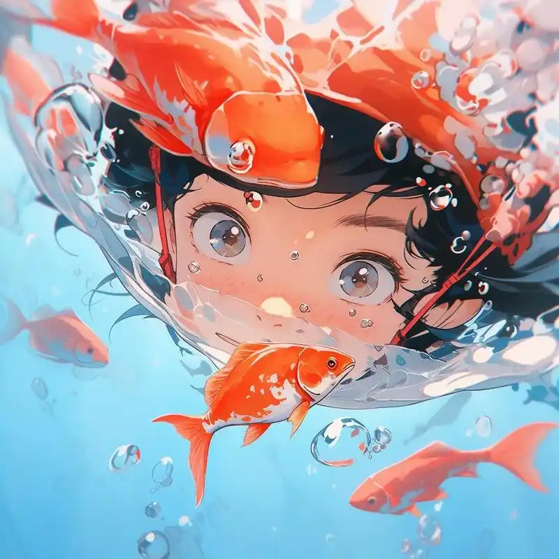 水下女孩头像!快乐就在此刻!