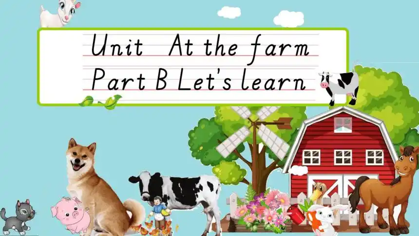 unit4atthefarm4partbletslearn同步精选备课课件希沃版图片版ppt