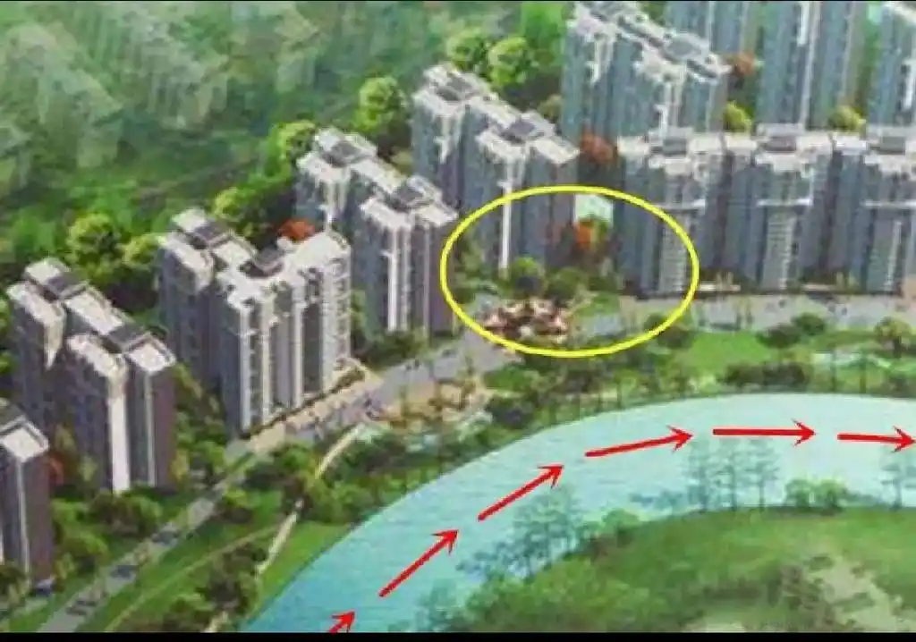 牵鼻水水塘电杆主屋厨房反弓水图片4g11:13房子(反弓煞) - 抖音