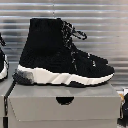 巴黎世家女鞋 巴黎世家鞋balenciaga鞋 黑色speed 袜式休闲运动鞋