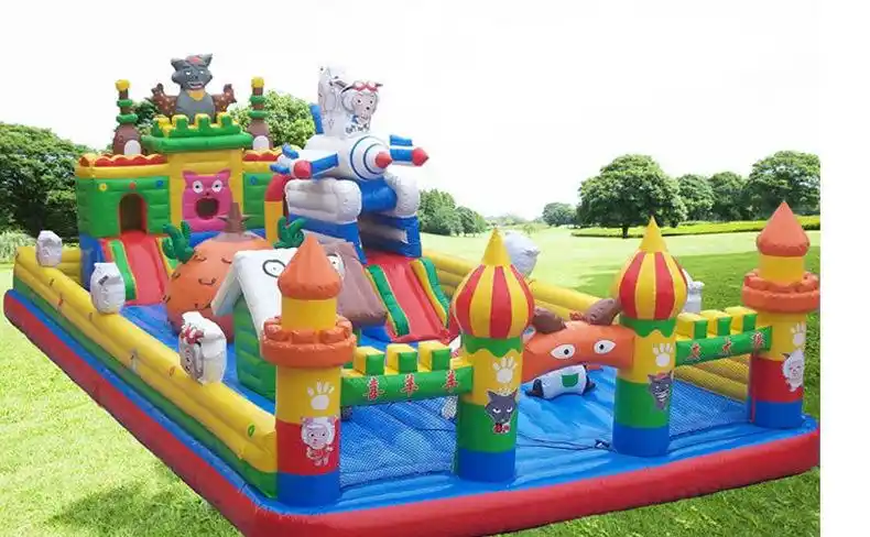 现货批发热销特卖新品喜洋洋充气堡14*7/8*15户外充气式儿童乐园