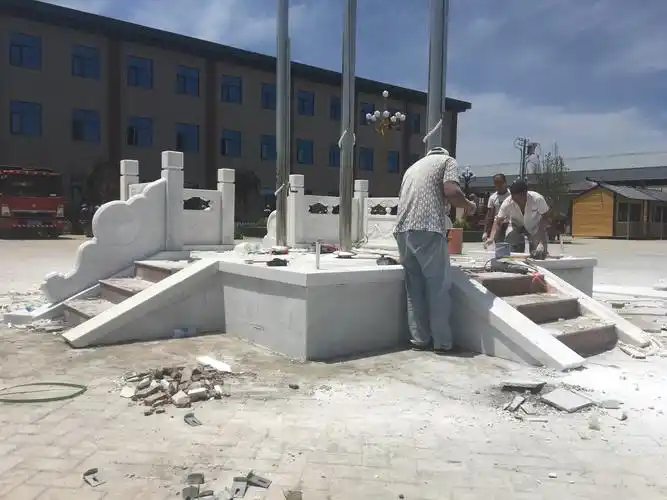 学校旗台汉白玉旗台