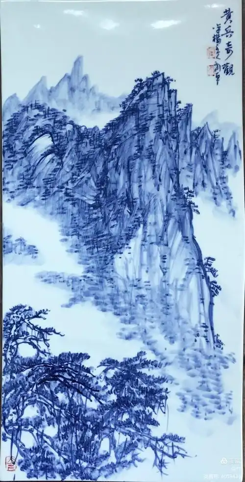 李永平老师青花瓷作品欣赏之三瓷板编
