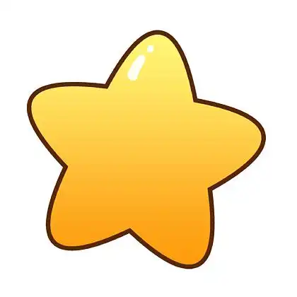 卡通黄色五角 i>星 /i>矢量素材