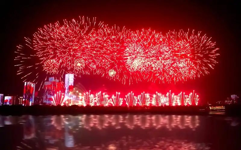 橘子洲烟花922023年长沙橘子洲烟花表演全程4khdr拍摄记录 最正的