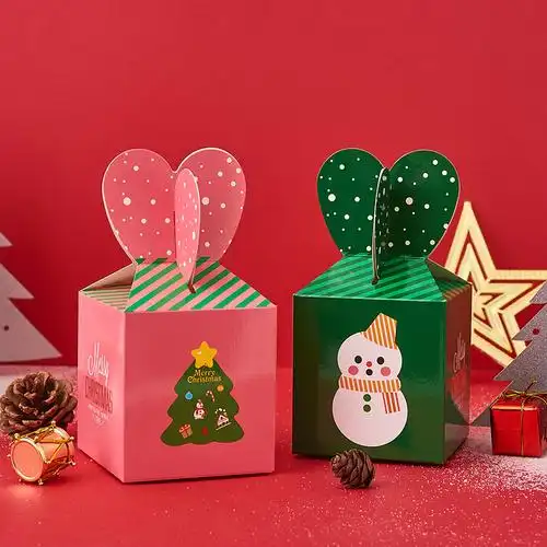 一折平安果包装盒圣诞节礼品创意_创意圣诞节糖果饼干包装盒平安夜